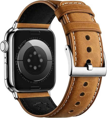 SNBLK Vintage Leather Band Compatible with Apple Watch Bands for Men Women in Kuwait