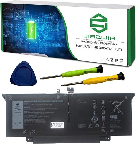 JHT2H Laptop Battery Replacement for Dell Latitude 7310 7410 2-in-1 Series Notebook 04V5X2 4V5X2 07CXN6 7CXN6 7.6V 52Wh 6500mAh in Kuwait
