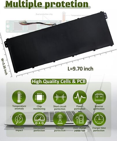 AP23A8L AP23A7L Laptop Battery Replacement for Aspire Go 15 AG15-31P Aspire 3 A315-24P A317-55P Extensa 15 EX215-23 Series Notebook 53.05Wh in Kuwait