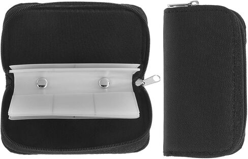 Cabilock 2pcs Memory Card Storage Case Organizer with 22 Slots, Portable Multi-Function Flash Card Holder for Photographers and Digital Enthusiasts, Black Compact Protector Bag in Kuwait