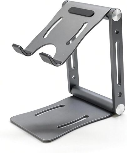 Foldable Adjustable Metal Phone Stand, Carbon Steel Anti-Slip Desk Holder in Kuwait