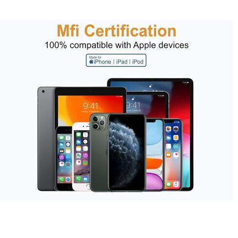 iPhone Charger 4Pack 7inch, [Apple MFi Certified] Short Lightning Cable 7inch, iPhone Charging Cord Fast Charging Cable for iPhone 13 12 Pro Max Mini 11 Pro XS XR X 10 8 7 Plus 6s 6 SE iPad iPod-Grey in Kuwait