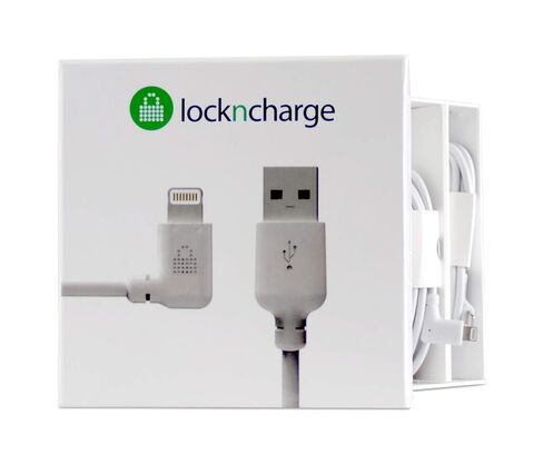 LocknCharge Lightning Cables, Durable Right Angle Shaped Charger for Easy Plug-in - Pack of 5-1200 mm Long in Kuwait