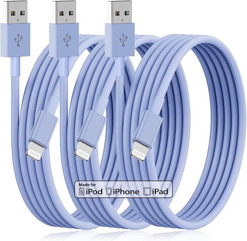 3Pack USB to Lightning Cable 6FT, Fast Charging Cord for iPhone 14 in Kuwait