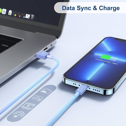 3Pack USB to Lightning Cable 6FT, Fast Charging Cord for iPhone 14 in Kuwait