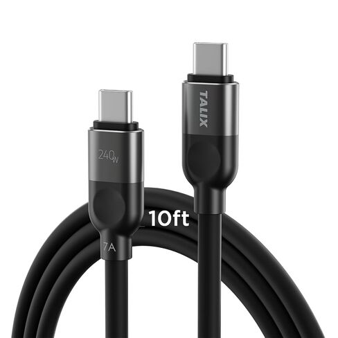 TALIX 6.6FT 240W USB C to USB C Cable, 7A PD3.2 Fast Charging Cable in Kuwait