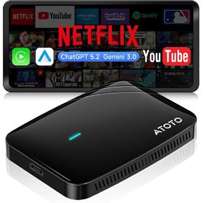 Wireless CarPlay & Android Auto Adapter, AI Box Support YouTube/Netflix in Kuwait