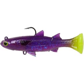 Savage Gear Pulse Tail Pinfish RTF Fishing Bait, Realistic Contours & Movement, Durable Construction, Heavy-Duty Jig Fishing Hook, Built-in Rattle, Scent Infused in Kuwait