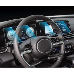 CDEFG 2PCS Tempered Glass Elantra Screen Protectors, 10.25" Touchscreen (1*) & 10.25" Digital Gauge (1*), for Hyundai Elantra 2021 2022 2023 2024 2025 2026 in Kuwait
