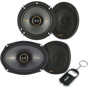 KICKER KS-Series 51KSC6504 6.5" Coaxial Speakers and 51KSC6904 6x9 Coaxial Speakers - High Power Handling, Polypropylene Woofer, Tough Rubber Surrounds in Kuwait