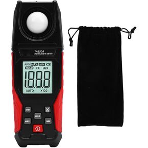 Digital Illuminance Light Meter, 0.1 to 200000LX Handheld Light Brightness Measurement Tool with LCD Screen for Photography, Measure, Meter, Photometer in Kuwait