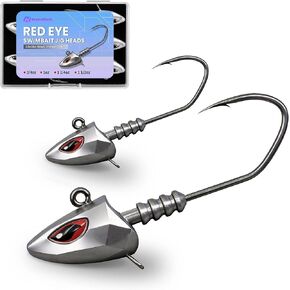 Natufish Swimbait Jig Heads 5Pcs 3D Red Eyes for Saltwater Fishing in Kuwait