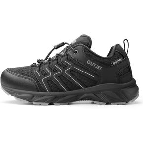 Men's Waterproof Hiking Shoes Quick Laces Lightweight Comfortable Non-Slip Trails Outdoor Sneakers in Kuwait