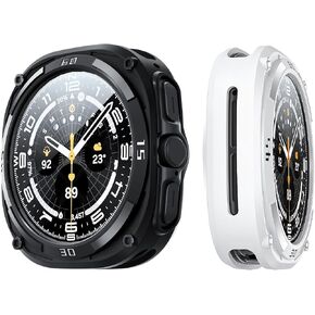 Soft TPU Bumper Case Set for Samsung Galaxy Watch Ultra (Black/White, 47mm) in Kuwait