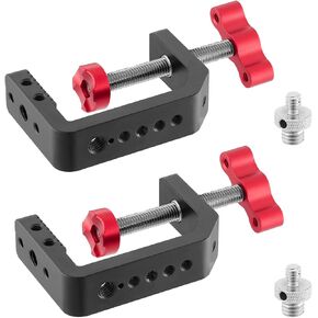2 Pack C Clamp Heavy Duty Desk Camera Mount with 1/4" 3/8" Thread in Kuwait