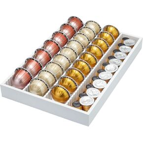 MinBoo Bamboo Coffee Pod Storage Holder Drawer Insert for Counter Compatible Nespresso Vertuo Vertuoline Capsules for Kitchen, Home, Office, Coffee Station in Saudi Arabia