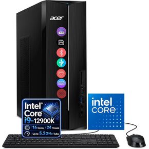 Customized Acer Aspire Desktop Tower, Intel i9-12900K (16 Cores) for Advanced Multitasking, 16/32/ 64GB RAM, 1/2/ 3/ 4TB Storage, 2 x HDMI Support Dual 4K Monitor, Wins 11, Wired KB & Mouse in Kuwait