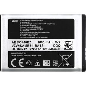 New Upgrade AB553446GZ Battery for Samsung Gusto 2 U365 U360 Haven U320 Knack U310 Snap U340 Smooth U350 Flip[0 Cycle] - 3.8V Li-Ion Replacement Battery in Kuwait