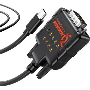 SerialGuardX USB-C to RS232 DB9 Serial Adapter 9-LED, FTDI Chipset (1-Pack) in Kuwait