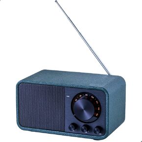 FM Radio with Bluetooth Retro Bluetooth Speaker Vintage Radio with SD/USB Memory Music Player Function, Wireless Streaming from Smartphone, Up to 10 Hours Playback (Walnut) in Kuwait