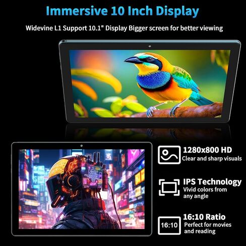 Android 16 Tablet 10 Inch,12GB RAM+64GB ROM+1TB Expandable Blue in Kuwait