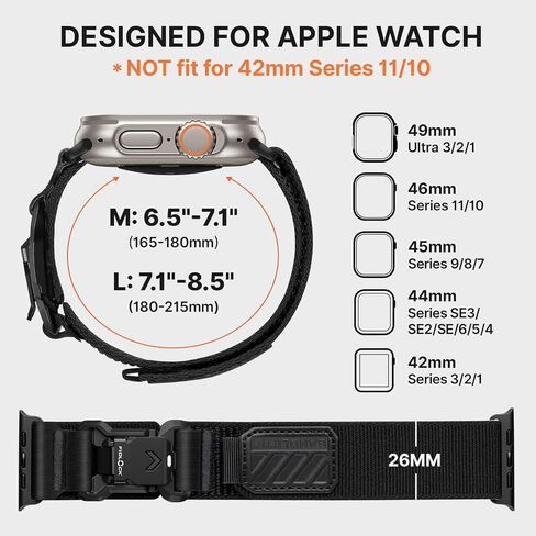 Bandletic Fidlock Magnetic Sport Loop Compatible with Apple Watch Bands in Kuwait