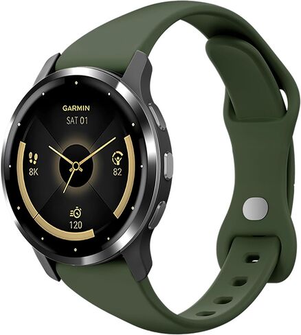Laband 22mm Slim Silicone Watch Band Compatible with Garmin Venu 3/Venu 2/Venu 4 45mm/Vivoactive 4,Thin Soft Narrow Sport Replacement Wristband Straps for Forerunner 570 47mm/265/255/255 Music Women in Saudi Arabia