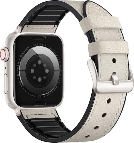 Adorve Leather Watch Band for Apple Watch Bands Men 44mm 45mm 46mm 42mm 49mm 41mm 40mm 38mm, Top Grain Genuine Leather Replacement Strap for iWatch Band Men for Series 11/10/Utlra/SE/9/8/7/6/5/4/3/2/1 in Kuwait