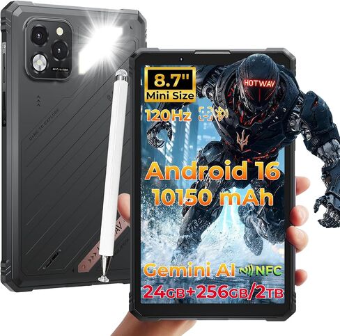HOTWAV R11 Pro 2026 Rugged Tablet with Stylus, 8.7" Android 16 Mini Tablet in Kuwait