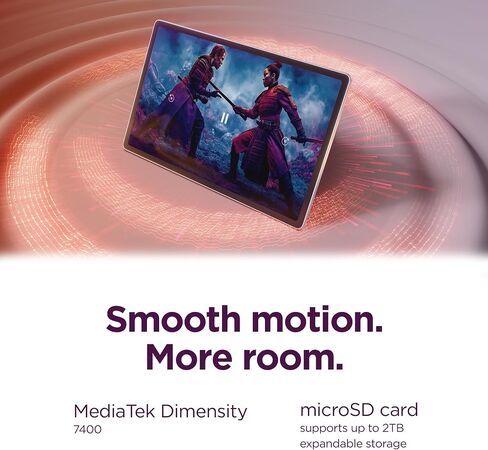 Lenovo Tab Plus Gen 2 - Entertainment Tablet and Clear Case - 12.1″ 2.5K IPS Touch Display - 120Hz - MediaTek Dimensity 7400 CPU - 8GB Memory - 256GB UFS Storage - Integrated Arm Mali-G615 MC2 GPU in Kuwait