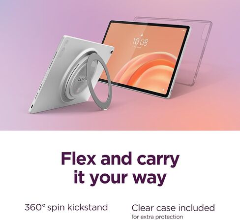 Lenovo Tab Plus Gen 2 - Entertainment Tablet and Clear Case - 12.1″ 2.5K IPS Touch Display - 120Hz - MediaTek Dimensity 7400 CPU - 8GB Memory - 256GB UFS Storage - Integrated Arm Mali-G615 MC2 GPU in Kuwait
