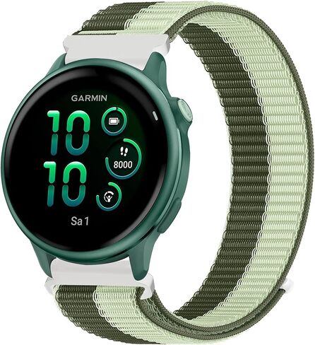 Nylon Watch Strap 20mm for Garmin Vivoactive 6/5/3/Forerunner 55/158/165/245/645 music/Venu Sq/Sq music/Sq 2/Vivomove 3/HR/Style/Sport/Luxe Sport Replacement Band for Man Woman in Saudi Arabia