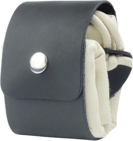 Toprank Leather Foraging Pouch – Collapsible Canvas and Leather Belt Bag for Hiking, Mushroom, Rock & Shell Collecting (Green/Off-White) in Saudi Arabia