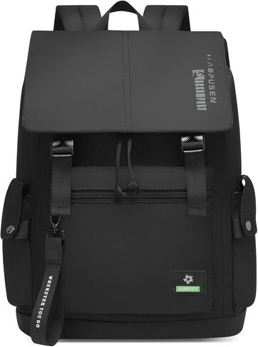 SUN EIGHT 17.3" Backpack for Men, Water-resistant Travel Backpack, Black in Kuwait
