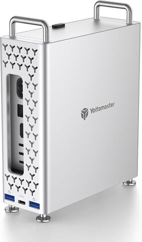 Yottamaster Mac mini M4/M4 Pro Case, Accessories for Mac mini M4 Pro, Aluminum Alloy Material, Optimized Heat Dissipation, Anti-Scratch Shockproof Portable Holder in Kuwait