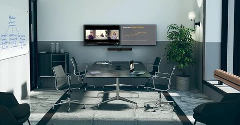 Jabra PanaCast 50 – Intelligent 180° Panoramic-4K Meeting Room Video Camera – Inclusive Video Conferencing Camera with Full Room Coverage, Easy to Set-Up Wide Angle Webcam with Microphones - Grey in Kuwait