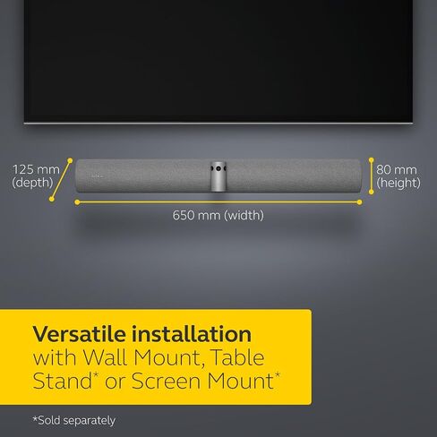 Jabra PanaCast 50 – Intelligent 180° Panoramic-4K Meeting Room Video Camera – Inclusive Video Conferencing Camera with Full Room Coverage, Easy to Set-Up Wide Angle Webcam with Microphones - Grey in Kuwait