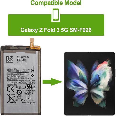 Replacement Battery EB-BF926ABY Compatible with Samsung Galaxy Z Fold 3 5G SM-F926 with Repair Toolkit in Kuwait