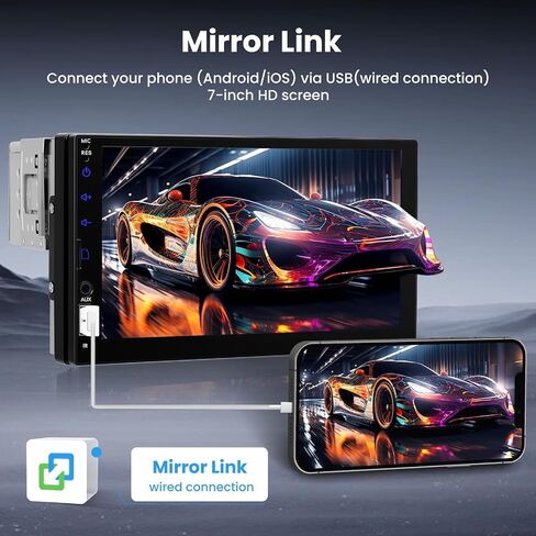 [Upgrade] Single Din HD Touch Screen Car Stereo with Bluetooth in Kuwait