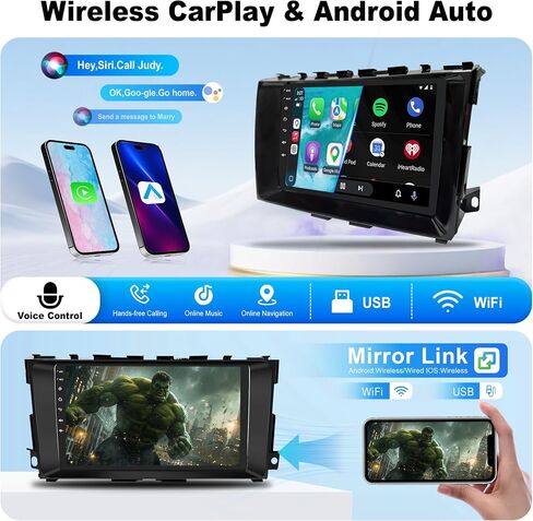 Car Radio Stereo for Nissan Altima 2013-2018, 9 Inch IPS Touch Screen in Kuwait