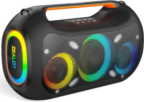 Upgrade 350W Max Loud Portable Party Speaker with Built-in Lights,OTG,APP,Dual Pairing,XBass,48000mAh, Dynamic Light Show that syncs to the beat, Ideal for Beach, Pool, Boat and Outdoor Par in Kuwait