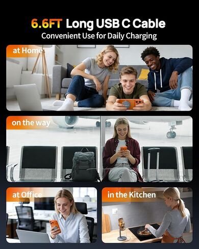 for MagSafe Charger,25W Qi2 6FT Magnetic Wireless Charger Fast Charging Pad in Kuwait