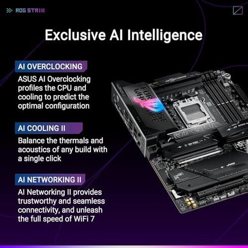 Micro Center 3-in-1 Combo: AMD Ryzen 7 9850X3D CPU Processor with ASUS ROG Strix X870E-E R2 Gaming WiFi ATX Motherboard and KLEVV CRAS V RGB DDR5 32GB (2x16GB) 6000MHz Ram Memory Black in Kuwait