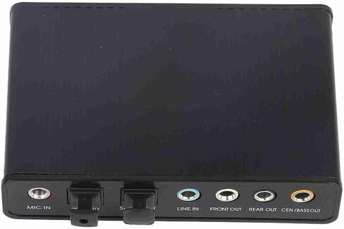 Optimal Shop USB 2.0 External Sound Card Adapter, 6 Channel 5.1 Surround Stereo Audio Converter with S PDIF Optical Digital in & Out Port for Desktop PC Laptop Multiple Wind OS in Saudi Arabia