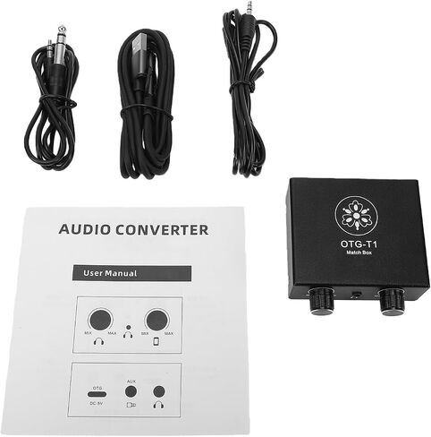 CHICIRIS OTG Audio Adapter with USB C Power and Dual Headphone Jacks for Live Streaming Recording on Phone PC Laptop in Kuwait