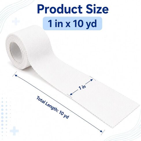Silk Like Medical Tape, Woven Cloth, 1 in x 10 yd, 4 Rolls in Kuwait