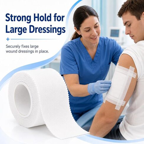 Silk Like Medical Tape, Woven Cloth, 1 in x 10 yd, 4 Rolls in Kuwait