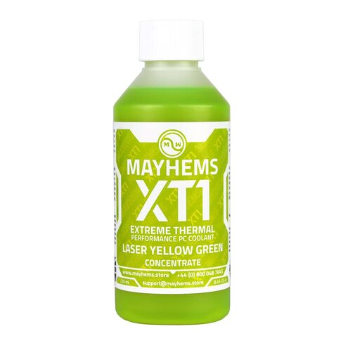 Mayhems - XT1 Concentrate PC Coolant - Computer Water Cooling Fluid - Liquid Cooling, Thermal Performance Series, 250 ml, Laser Yellow Green in Saudi Arabia