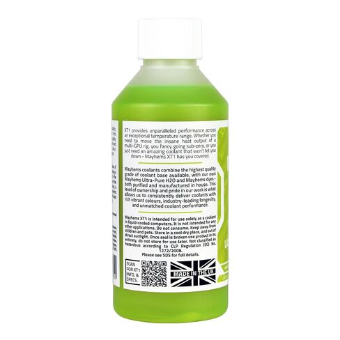 Mayhems - XT1 Concentrate PC Coolant - Computer Water Cooling Fluid - Liquid Cooling, Thermal Performance Series, 250 ml, Laser Yellow Green in Saudi Arabia