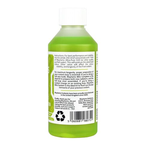 Mayhems - XT1 Concentrate PC Coolant - Computer Water Cooling Fluid - Liquid Cooling, Thermal Performance Series, 250 ml, Laser Yellow Green in Saudi Arabia